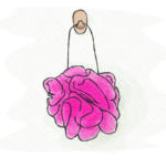 Badeschwamm in Pink