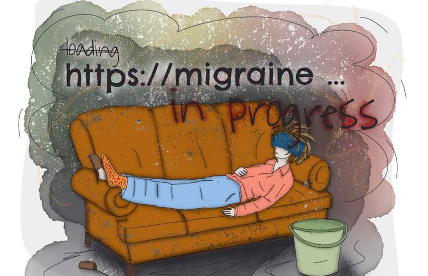 migraineinprogress sm 850x550 - Migräne-Serie, 4/4: Alternativen,  Buchtipps, Links & ein müdes Fazit